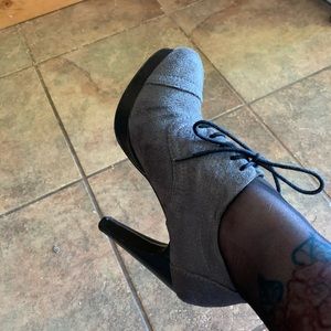 Newport News Faux Suede Charcoal Lita Shoes